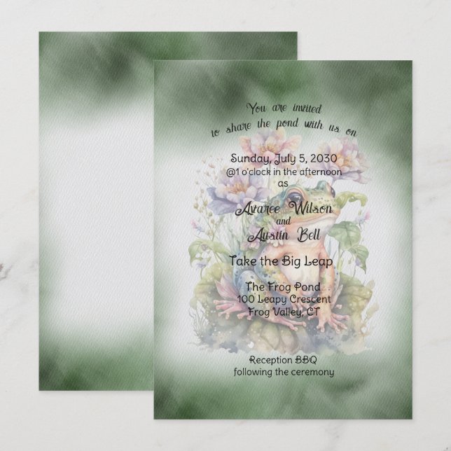 Convite Sapo Wedding (Frente/Verso)