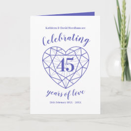 Convite Sapphire celebrating 45 years 45th anniversary