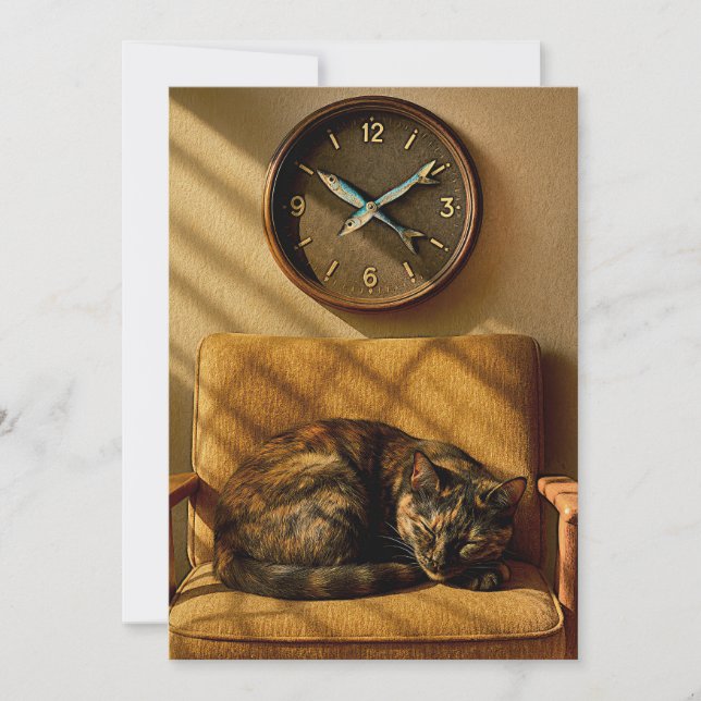 Convite Sardine O’clock Dreamtime – Surreal Cat Art (Frente)