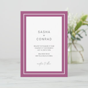 Convite Sasha Mauve Modern Wedding