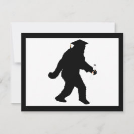 Convite Sasquatch de gradação com Boné de Formando