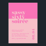 Convite Sassy Sassy Soirée 60th Aniversário<br><div class="desc">Celebrar um aniversário marcante com nosso ousado e infeliz convite para o aniversário de 60 anos! Projetado para fazer uma declaração, este convite é perfeito para qualquer um que queira lançar uma na moda e uma família inesquecível. O tema "Sassy, Six Soirée" dá o tom para um evento cheio de...</div>