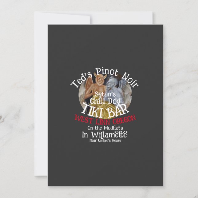 Convite Satã Pinot Noir Chili Dog Tiki do Ted (Frente)
