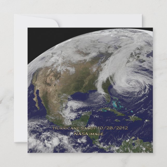 Convite Satélite do furacão Sandy (Frente)