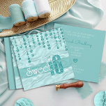 Convite Satin Jewel Sweet, 16.ª ID Teal260<br><div class="desc">Este elegante convite dos Dezesseis apresenta um gigante,  teal faux-glitter '16' e uma fita sobre um fundo de efeito satin adornada com um padrão de joias enforcadas. Especifique os detalhes do evento no verso usando o modelo personalizado. Procure ID260 para ver outros produtos com este design.</div>