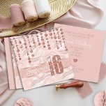Convite Satin Jewel Sweet Six Rosa Dourado ID260<br><div class="desc">Este elegante convite dos Dezesseis apresenta um gigante,  rosa dourado faux-glitter '16' e fita sobre um fundo de efeito satin enfeitado com um padrão de joias enforcadas. Especifique os detalhes do evento no verso usando o modelo personalizado. Procure ID260 para ver outros produtos com este design.</div>