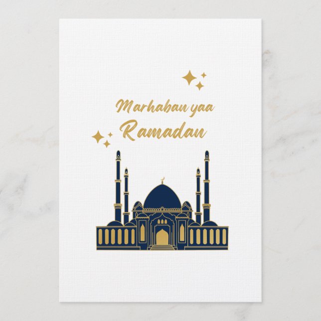 Convite Saudação Chic Moderna Minimal do Ramadão (Frente)