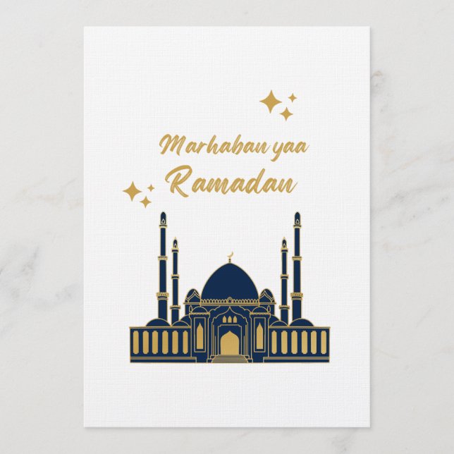Convite Saudação Chic Moderna Minimalista de Ramadan (Frente)