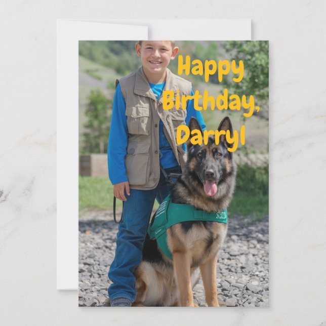 Convite Saudação de Aniversário Personalizada para um Meni (Frente)