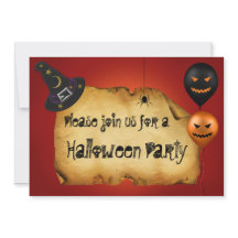 Saudação de Bergaminho Antigo de Halloween