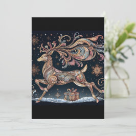 Convite Saudação de natal Serenade de Reindeer