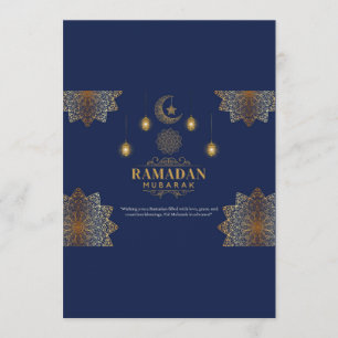 Convite Saudação de Ramadan com Brilho de Lanterna Elegant