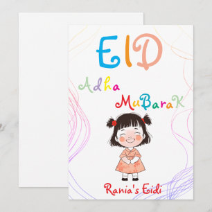 Convite Saudação personalizada de Eid Mubarak/Eid para cri