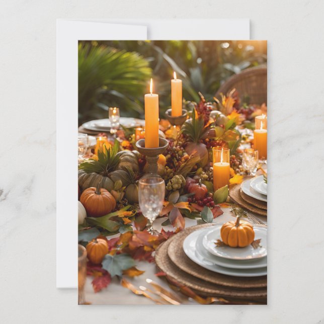 Convite Saudação Tropical de Ação de Graças (Frente)