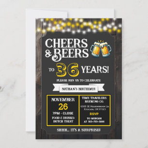 Convite Saudações e Cervejas para 36 Anos da Cervejaria Su