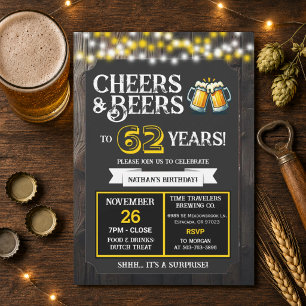 Convite Saudações e Cervejas para 62 Anos da Surprise Brew