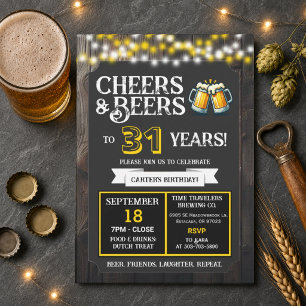 Convite Saudações e Cervejas para os 31 Anos de Aniversári