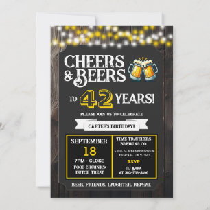 Convite Saudações e Cervejas pelos 42 Anos de Aniversário