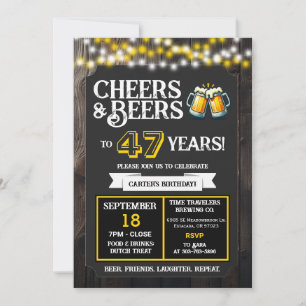 Convite Saudações e Cervejas pelos 47 Anos de Aniversário
