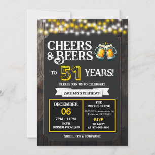 Convite Saudações e Cervejas pelos 51 Anos de Surpresa no