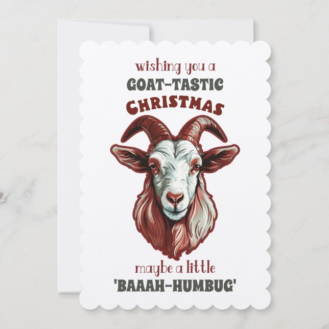Convite Saudações Gastas: Um Natal "Baah-Humbug" (Frente)