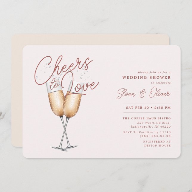 Convite Saúde ao Chá de panela de Blush (Frente/Verso)