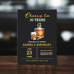Convite Saúde aos 30 anos Uísque Bourbon Aniversário<br><div class="desc">Levante um copo e brinde a quatro décadas de excelência com o nosso Convite de aniversário Whiskey Bourbon "Saúde aos 30 Anos"! Esse design capta a sofisticação do uísque velho, com tipografia elegante e detalhes inspirados no bourbon. Junte-se a nós por uma noite de bons espíritos, deliciosas mordidas e memórias...</div>