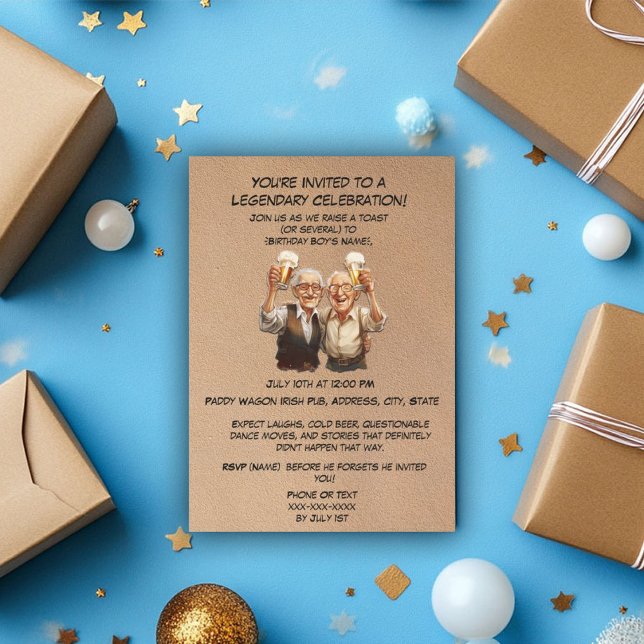 Convite Saúde Aos Anos! Feliz Aniversário do Velho (Criador carregado)