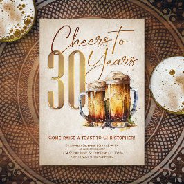 Convite Saúde e Cervejas Engraçadas aniversário de 30 anos