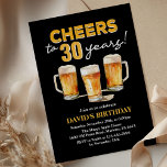 Convite Saúde e Cervejas Engraçadas aniversário de 30 anos<br><div class="desc">Saúde e Cervejas Ensinam Engraçado aniversário de 30 anos</div>