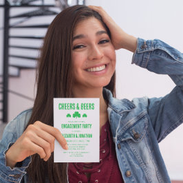 Convite Saúde e Festa de noivado de cervejas