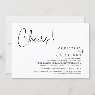 Convite Saúde, Festa de Elopemento de Casamento, Janto, da