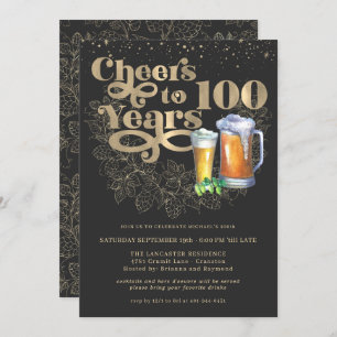 Convite Saúde para 100 anos Festa de aniversário