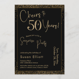 Convite Saúde para 50 anos Surpresa Festa de aniversário