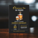 Convite Saúde para 50 anos Uísque Bourbon Aniversário<br><div class="desc">Levante um copo e brinde a quatro décadas de excelência com o nosso Convite de aniversário Whiskey Bourbon "Saúde aos 50 Anos"! Esse design capta a sofisticação do uísque velho, com tipografia elegante e detalhes inspirados no bourbon. Junte-se a nós por uma noite de bons espíritos, deliciosas mordidas e memórias...</div>