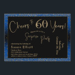 Convite Saúde para 60 anos Surpresa Aniversário Dourado e<br><div class="desc">Usando duas fontes distintas, criei gráficos para seu anúncio e embelezei-os com um efeito de ouro falso-metálico para uma vibração festiva. Embora cada parte possa ser movida para se adequar às suas necessidades, o cabeçalho diz "Saúde a 60 Anos!" e "Partido Surpresa". ("Surpresa" pode ser removida se a sua parte...</div>