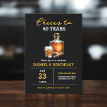 Convite Saúde para 60 anos Uísque Bourbon<br><div class="desc">Levante um copo e brinde para quatro décadas de excelência com nosso Convite de aniversário Whiskey Bourbon "Saúde aos 60 Anos"! Esse design capta a sofisticação do uísque velho, com tipografia elegante e detalhes inspirados no bourbon. Junte-se a nós por uma noite de bons espíritos, deliciosas mordidas e memórias inesquecíveis...</div>