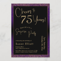 Saúde para 75 anos Surpresa Festa de aniversário, 