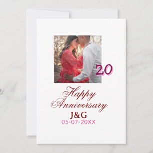 Convite Saúde por 20 Anos feliz aniversário adicionar foto