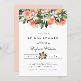 Convite Savana - Chá de panela Floral de Pêssego de Aquare