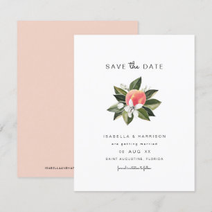 Convite Savannah - Data de Salvamento Floral do Pêssego d