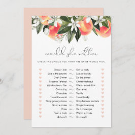 Convite SAVANNAH Peach iria Preferencialmente jogo de noiv