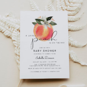 Convite Savannah - Um pequeno Chá de fraldas de pêssego