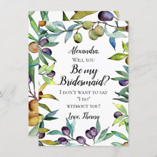 Convite Savary Olives Tuscan Watercolor Seja Minha Bridesm