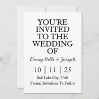 Convite Save The Date