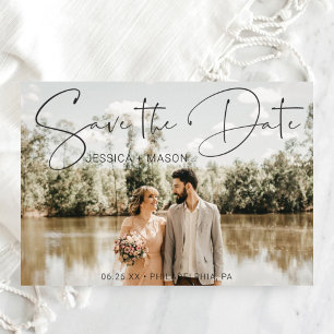 Convite Save The Date Card with Photo Card