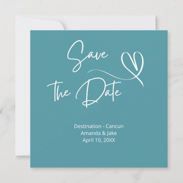 Convite Save the Date Destination Wedding (Frente)