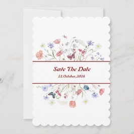 Convite "Save The Date" Floral