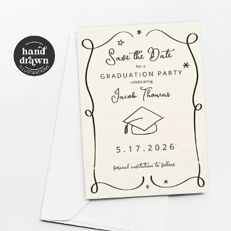 Convite Save the Date Graduation Card