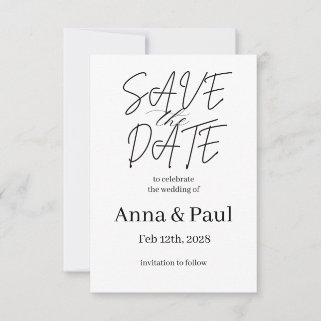 Convite SAVE THE DATE Invitation (Frente)
